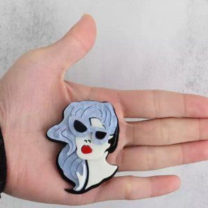 PUNK CHIC STYLE- Quirky Artsy Chic Style- Preppy Retro Vintage Vibe Style Brooch